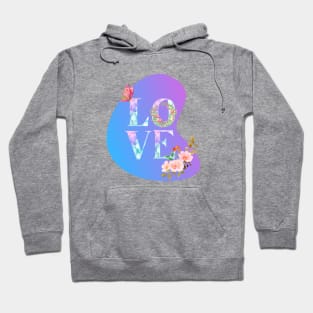 Floral Love design Hoodie